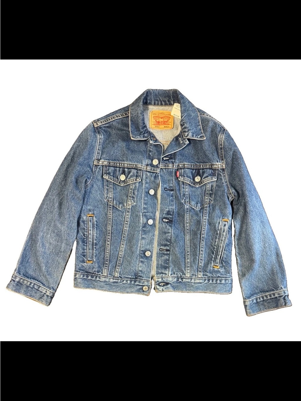 Levi’s Women’s Medium 57511 Denim Jean Jacket Blue Trucker Style 100% Cotton y2k
